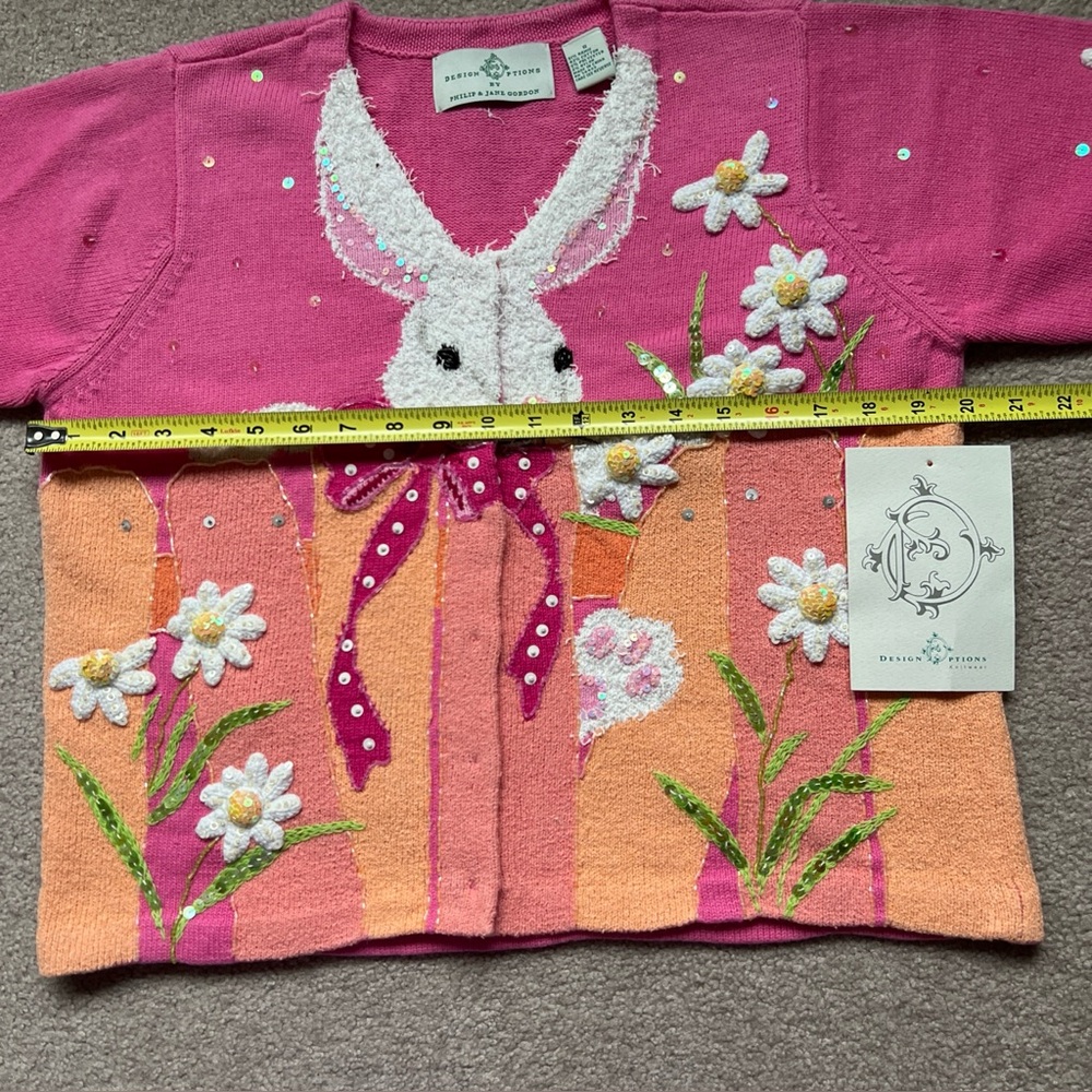 Nwt Design Options S M Easter Bunny Rabbit Daisy … - image 6
